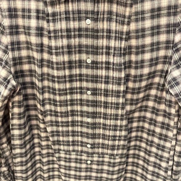 J CREW Flannel Woman long sleeve outdoor casual activewear stylish fleece M - Picture 3 of 13